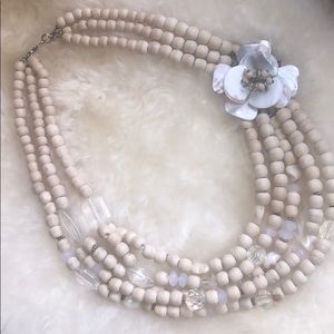 Anthropologie Wooden Beaded Necklace